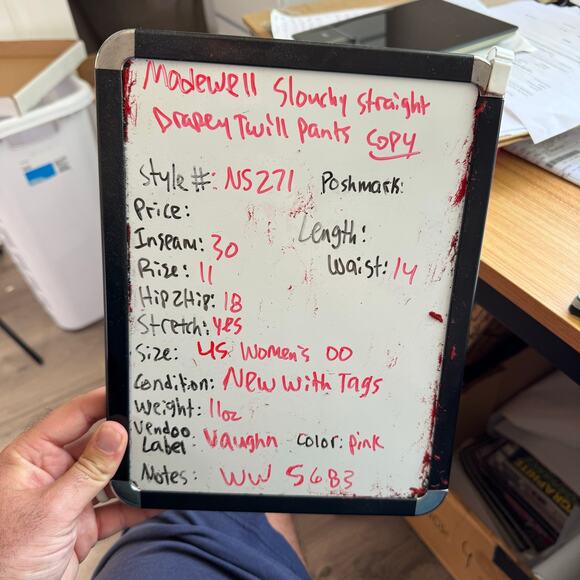 Madewell Slouchy Straight Drapey Twill Pants US Women's 00 - Picture 7 of 7